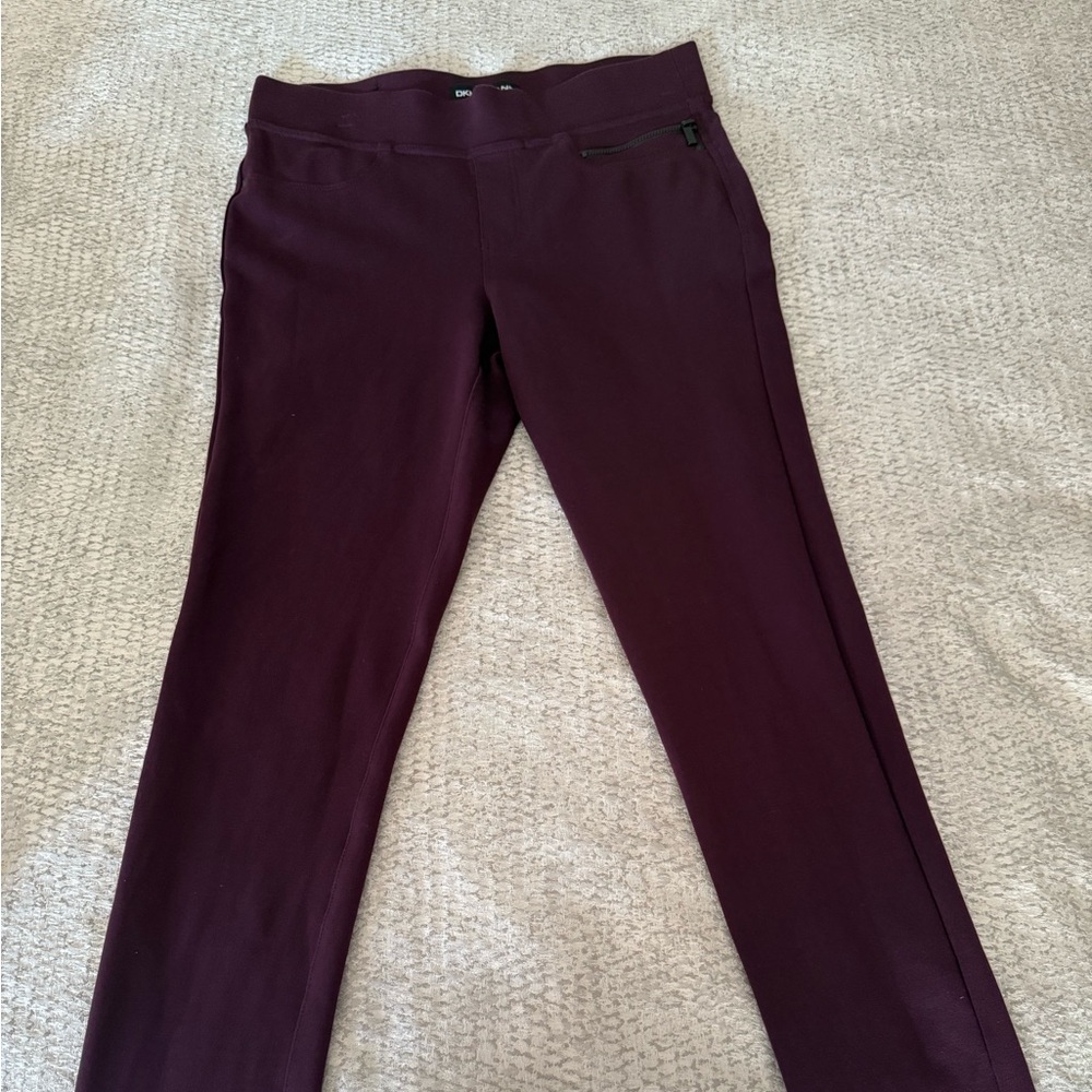 DKNY Women's Deep Burgundy Skinny Pants